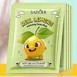 ماسک ورقه‌ای لیمو روشن‌کننده سادور 25 گرمی | Sadoer Lemon Whitening Facial Mask 25g